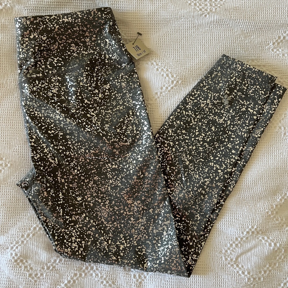 NWT Sweaty Betty, size Small, 7/8 leggings, terrazzo grey